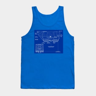 Desert Planet Crawler Blueprint Tank Top